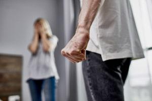 Angry man and Scared Woman